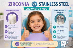 Zirconia vs. Stainless Steel Crowns for Kids